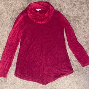 PINK/RED STRIPED PULLOVER